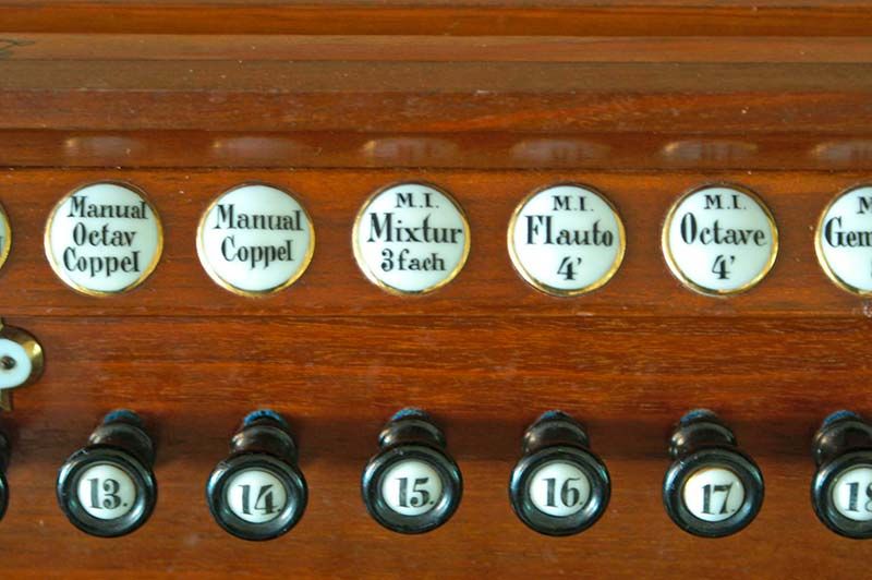 Orgeldetailfoto Ernst-Röver-Orgel Altenbeichlingen