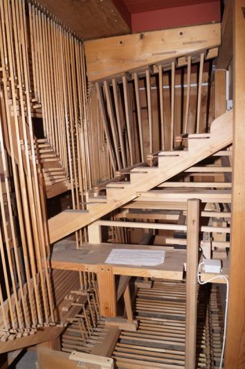 Orgeldetailfoto Johann-Heinrich-Schmidt-Orgel Ossla
