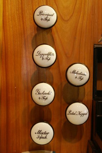 Orgeldetailfoto Gotthilf-Bärmig-Orgel Gottesgrün