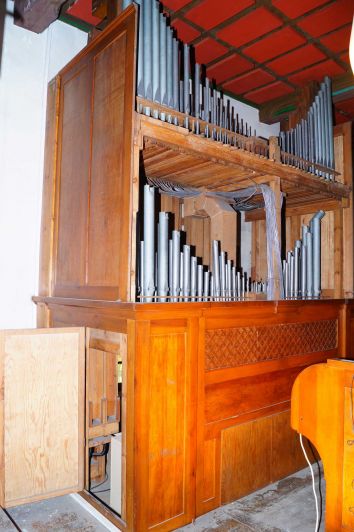 Orgeldetailfoto Sauer-Orgel Kahla