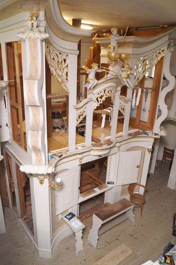 Orgeldetailfoto Trampeli-Orgel Döhlen