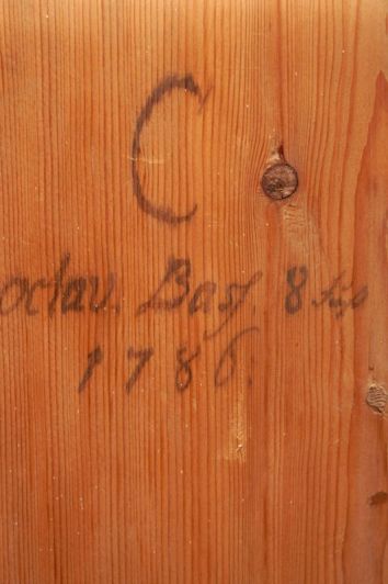Orgeldetailfoto Johann-Christoph-Dinger-Orgel Herrengosserstedt