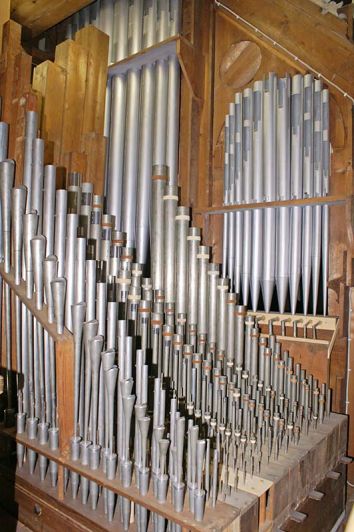Orgeldetailfoto Carl-Gottlieb-Jehmlich-Orgel Elsterberg