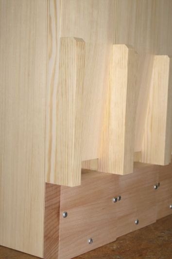 Orgeldetailfoto Holzpfeifenregister 16-Fuß-Gedacktpommer