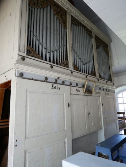 Orgeldetailfoto Friedrich-August-Moschütz-Orgel Schlenzer