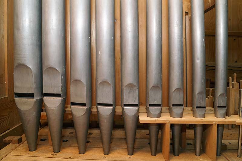 Orgeldetailfoto Trampeli-Orgel Döhlen