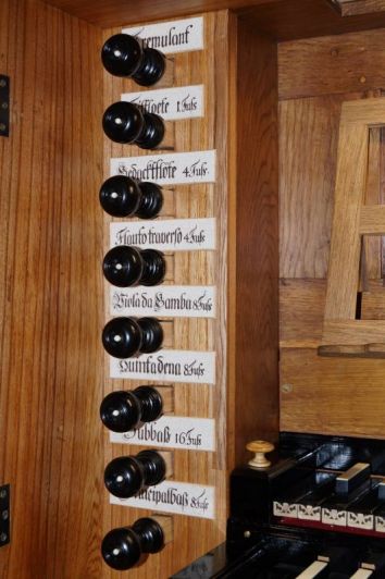 Orgeldetailfoto Christoph-Gottlob-Donati-Orgel Lichtenwalde