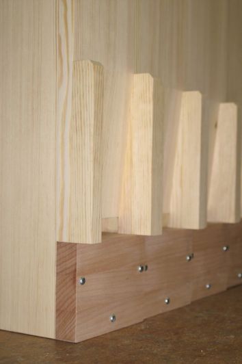 Orgeldetailfoto Holzpfeifenregister 16-Fuß-Gedacktpommer