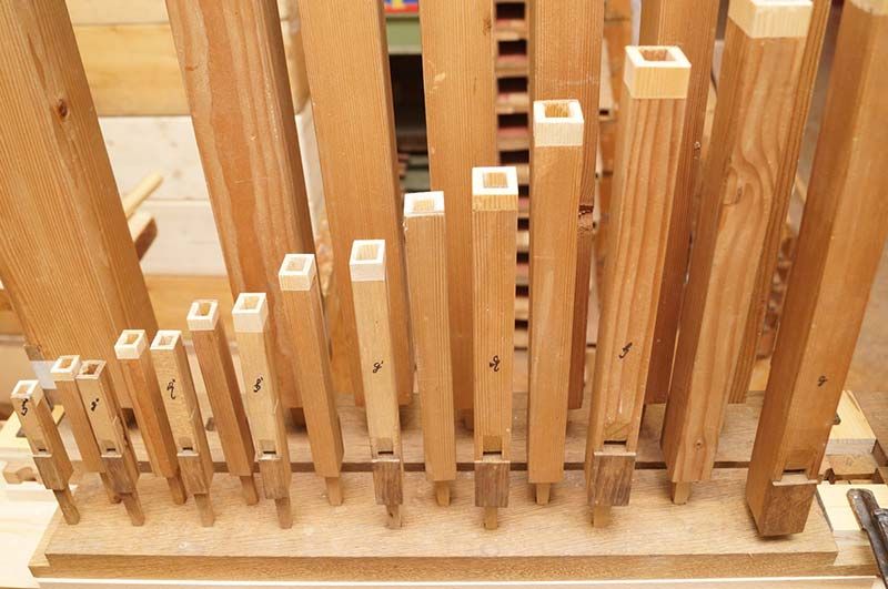 Orgeldetailfoto Trampeli-Orgel Döhlen