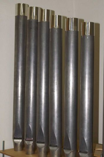 Orgeldetailfoto Schüssler-Wolf-Orgel Neumark