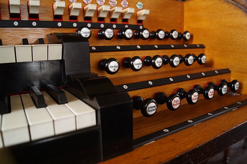 Orgeldetailfoto Schmeisser-Orgel Niederwürschnitz