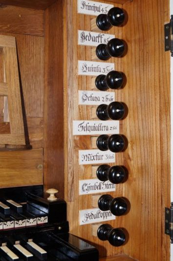 Orgeldetailfoto Christoph-Gottlob-Donati-Orgel Lichtenwalde
