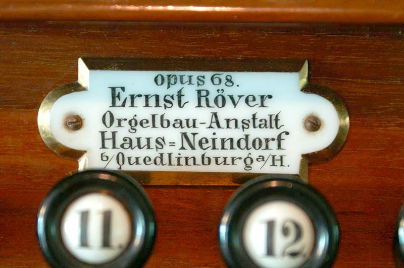 Orgeldetailfoto Ernst-Röver-Orgel Altenbeichlingen