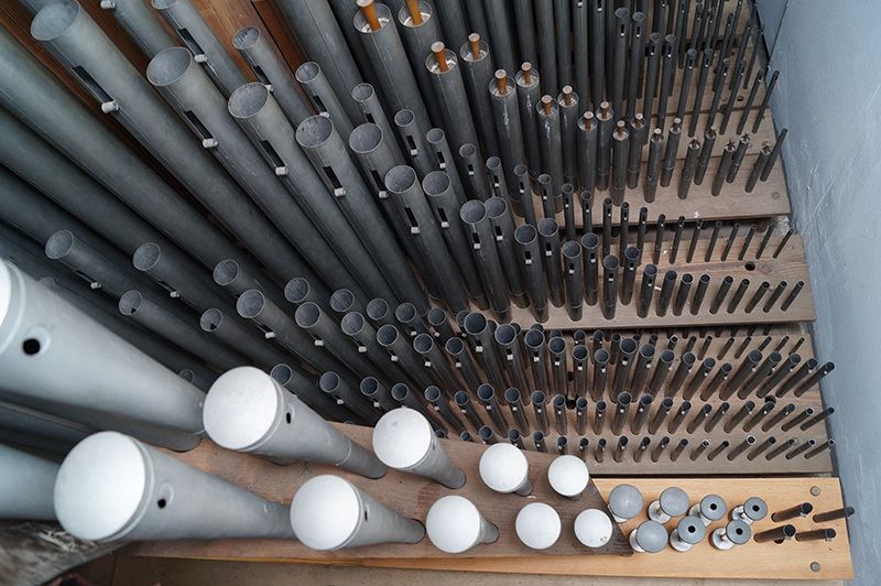 Orgeldetailfoto Schmeisser-Orgel Niederwürschnitz