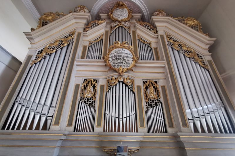 Orgeldetailfoto Justinus-Ehrenfried-Gerhard-Orgel Rüdersdorf