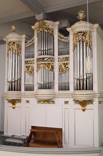 Orgeldetailfoto Schüssler-Wolf-Orgel Neumark