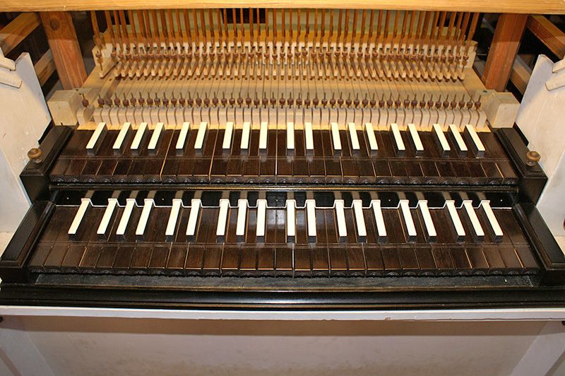 Orgeldetailfoto Johann-Christoph-Dinger-Orgel Herrengosserstedt