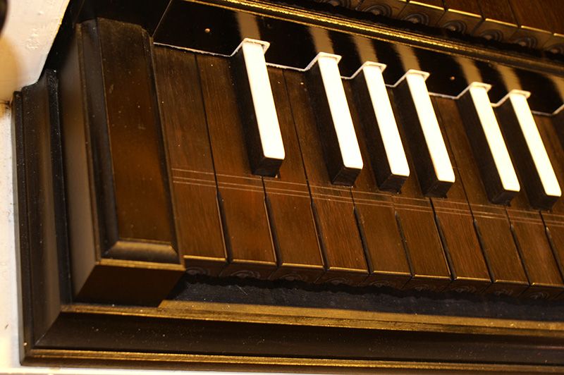 Orgeldetailfoto Johann-Christoph-Dinger-Orgel Herrengosserstedt