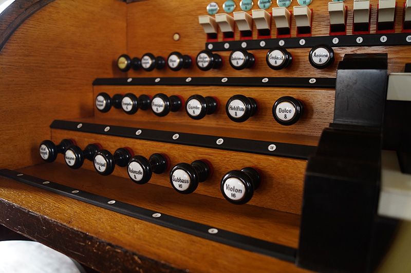Orgeldetailfoto Schmeisser-Orgel Niederwürschnitz