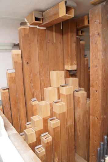 Orgeldetailfoto Johann-Heinrich-Schmidt-Orgel Ossla