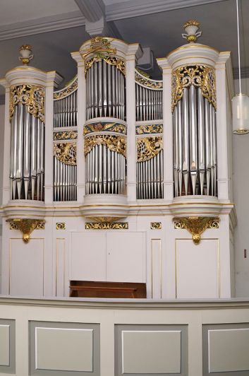 Orgeldetailfoto Schüssler-Wolf-Orgel Neumark