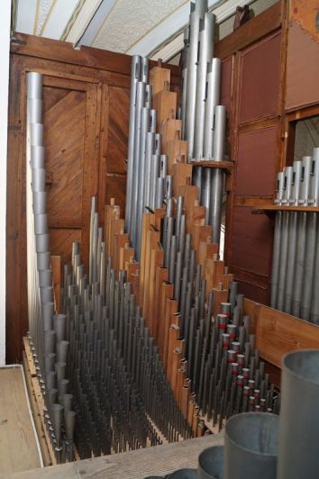 Orgeldetailfoto Schmeisser-Orgel Niederwürschnitz