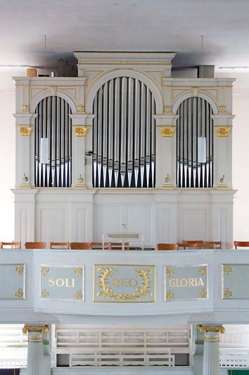 Orgeldetailfoto Hermann-Eule-Orgel Treuen