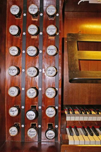 Orgeldetailfoto Carl-Gottlieb-Jehmlich-Orgel Elsterberg