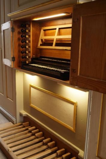 Orgeldetailfoto Christoph-Gottlob-Donati-Orgel Lichtenwalde